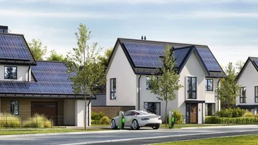 solar panels and electric vehicle chargers and homes