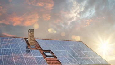 solar panels on a home