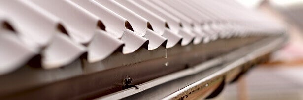 New roof with guttering