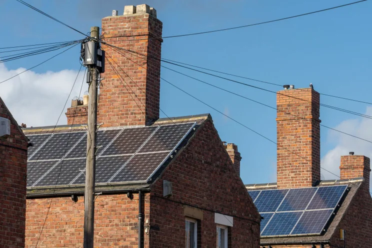Solar panels on a roof