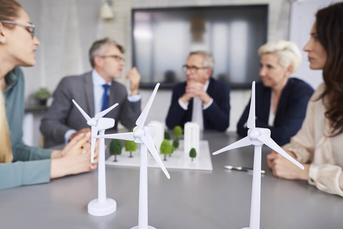 Net-zero business meeting