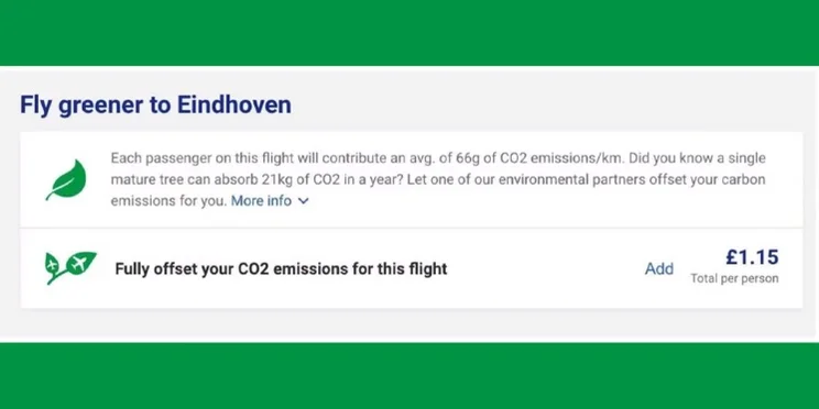 ryanair's fly greener screen