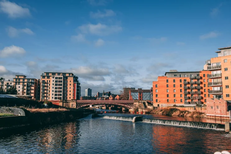 Homes in Leeds over the canal