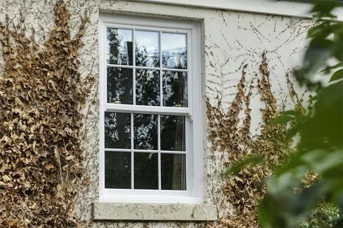 uPVC sash windows.