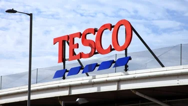 tesco sign on a tesco supermarket