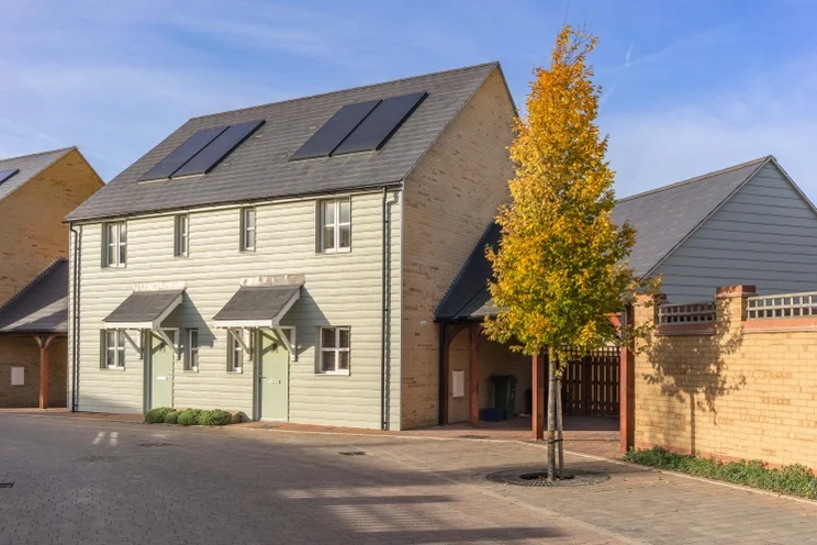 a house with solar panels