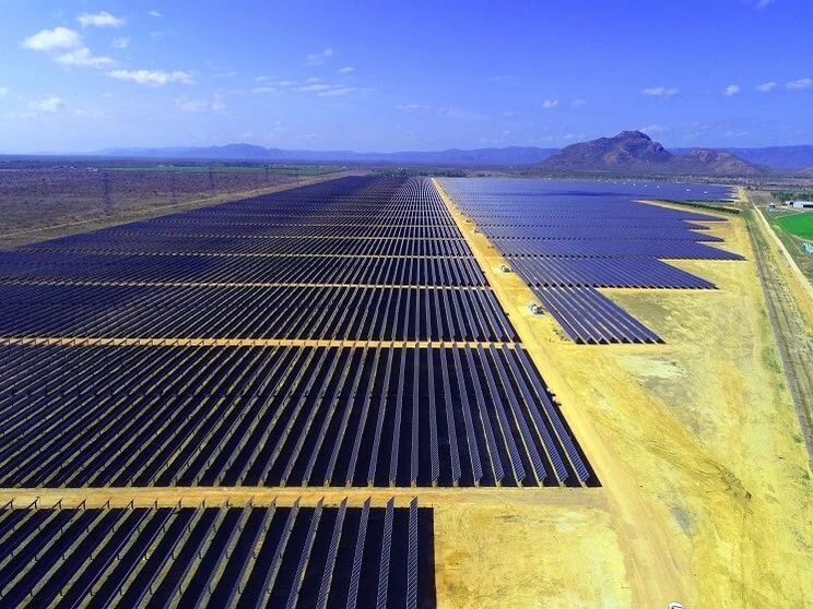 View of a solar farm