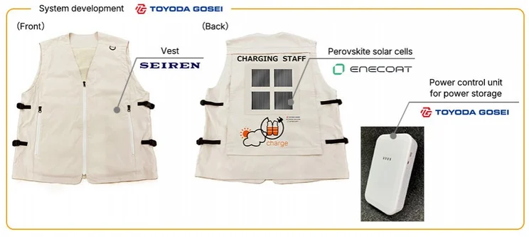 Toyoda Gosei unveils wearable solar vests