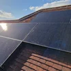 Roof solar panels on a slanted roof, the most-popular solar panel type