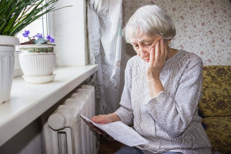 woman with energy bill