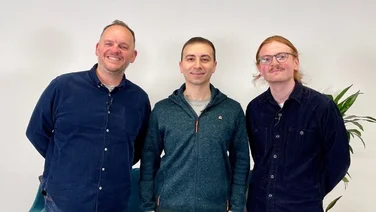The Positive Energy podcast hosts and guest