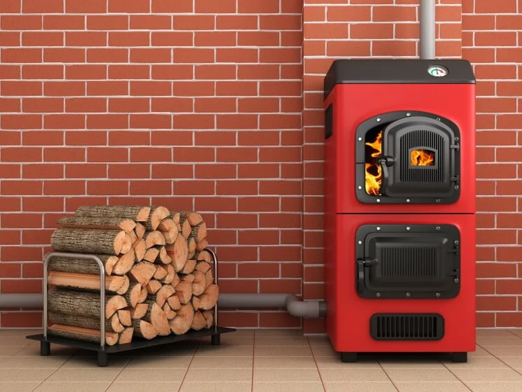 biomass boiler and wood