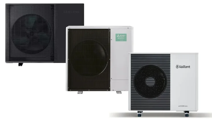 Samsung, Mitsubishi, Vaillant heat pumps