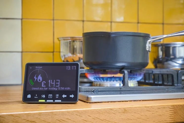 Smart meter next to stove