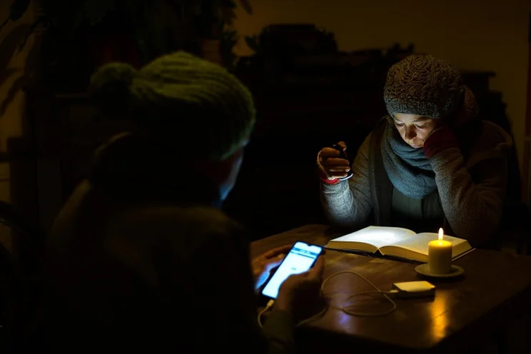 people in a blackout