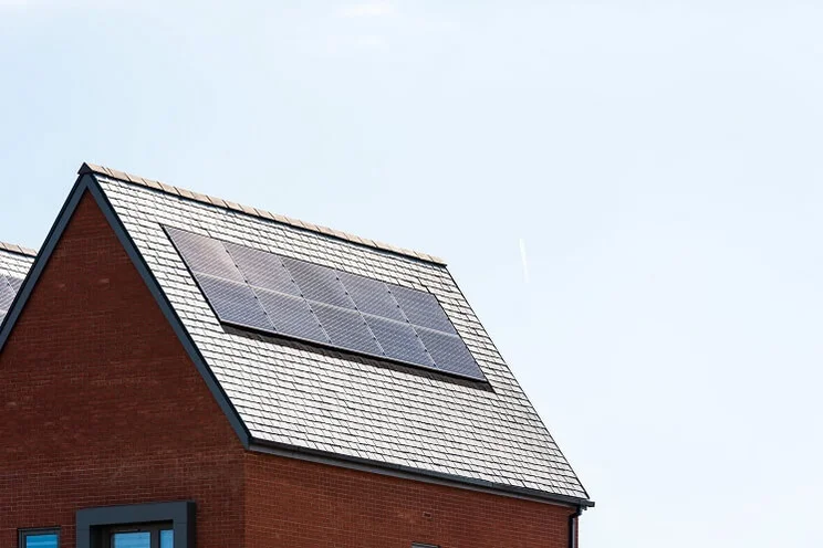 Integrated solar panels on UK home