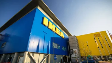 the outside of an ikea store