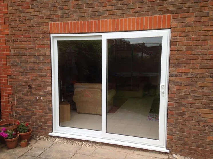 Patio doors rear.