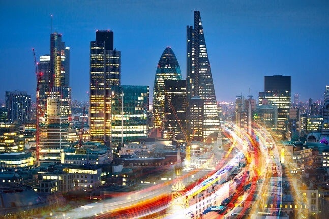 a view of London traffic