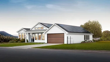 Tesla solar panels on a house