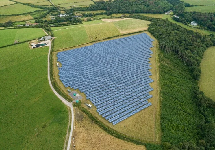 solar panels in a uk field