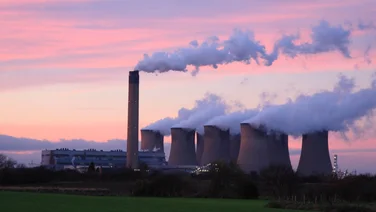 steam leaves drax power station in the uk