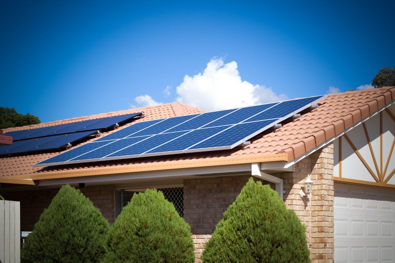 solar energy being gathered for a home