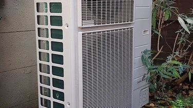 Air source heat pump outside