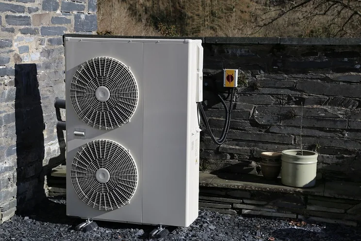 Outdoor unit of an air source heat pump