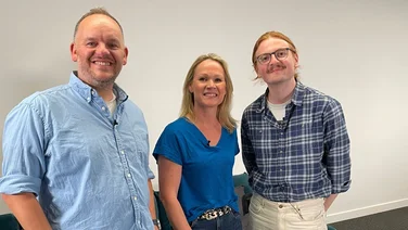Hosts and guest of the Positive Energy Podcast