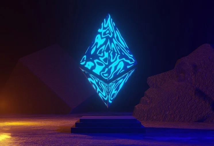 Stylised logo for Ethereum