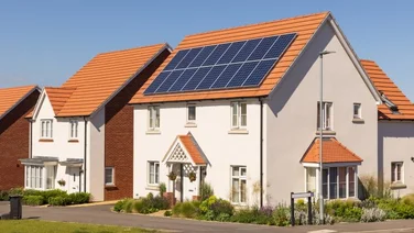 solar panels on a house in the uk