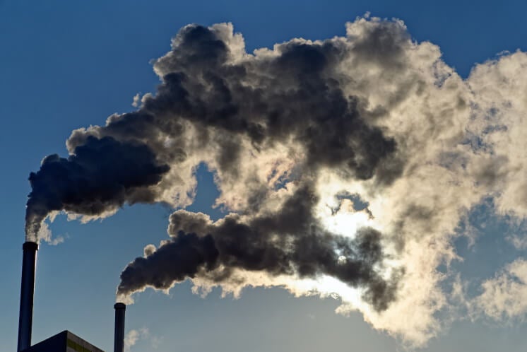 smoke of Incinerator chimneys