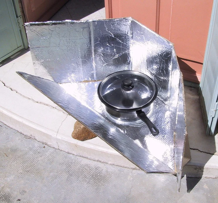 Panel solar oven.