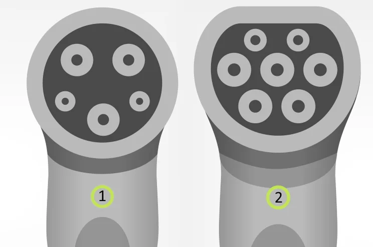 type 1 and type 2 ev chargers