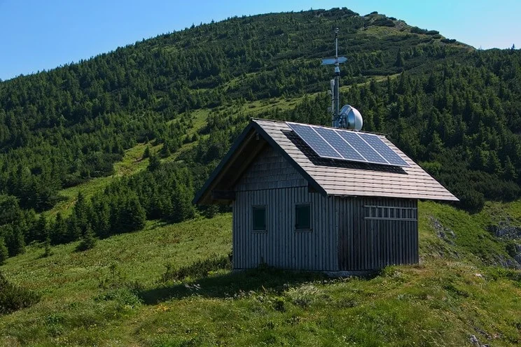 Solar panel on small shed