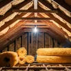 Loft insulation between rafters