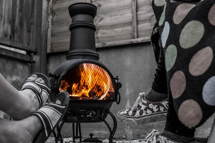 Wood burner.