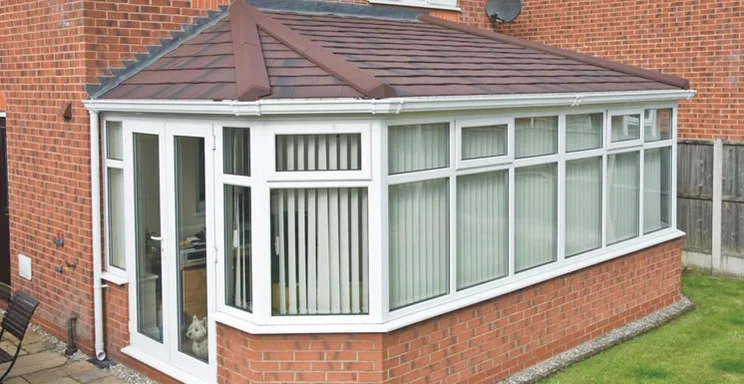 Tiled conservatory roof.