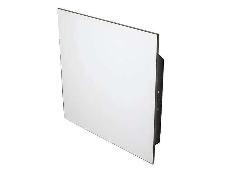 A white infrared heating panel on a white background