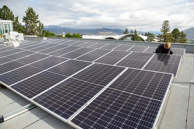Solar panel array.