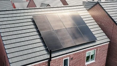 Solar panels on a new build roof