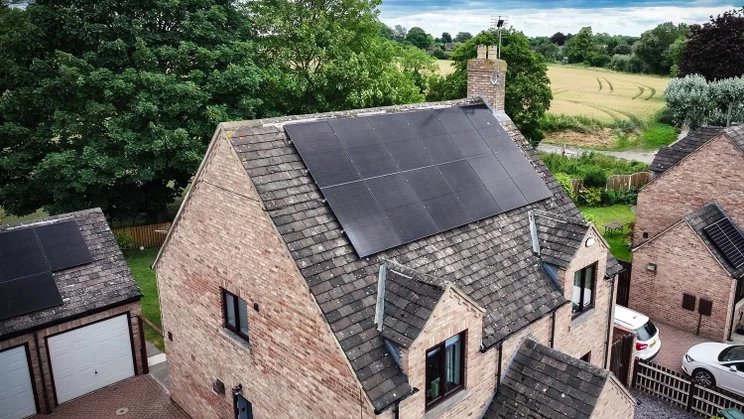 Solar panels on an older property