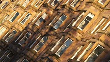 Double-glazed bay windows.