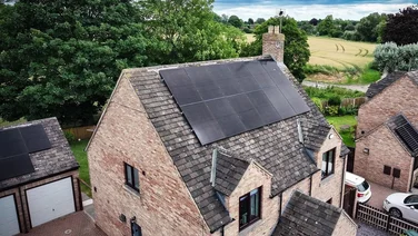 Solar panels on an older property