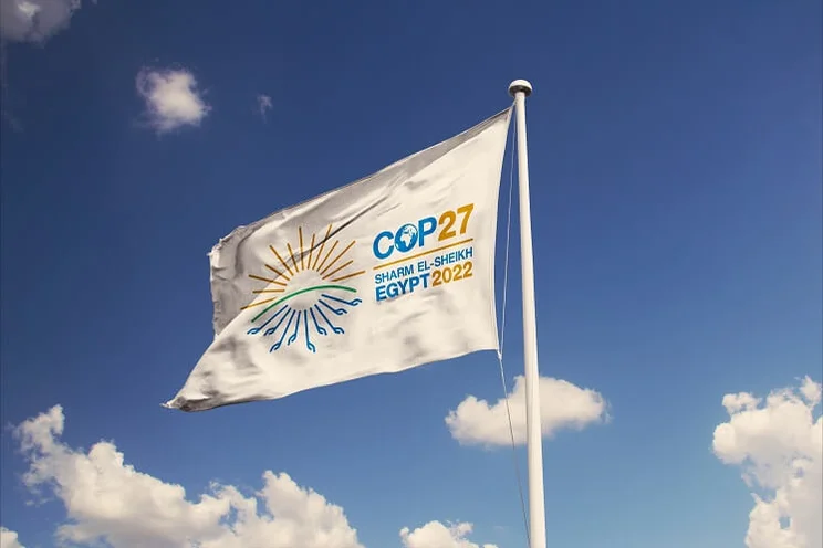 COP27 conference flag