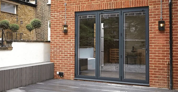 Double-glazed patio doors.