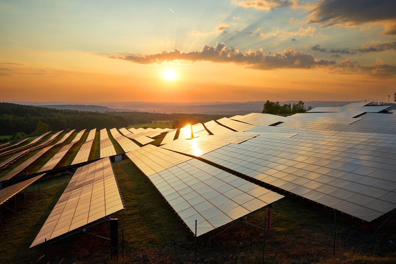 solar energy being harvested from the sun