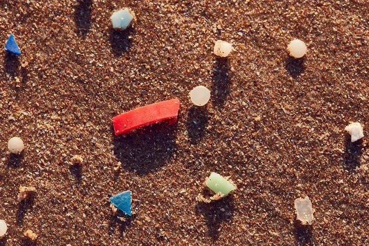 Nurdles on a beach