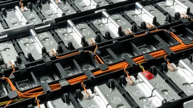 Cells inside an EV battery pack